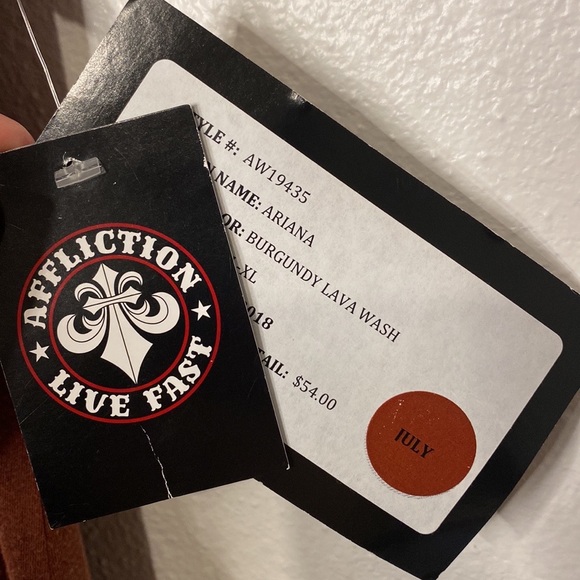 Affliction Layered Tee with Cross - Picture 4 of 5